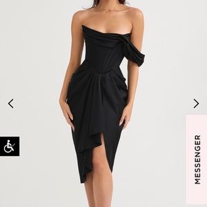 House of CB Janis Black Corset Dress in Black